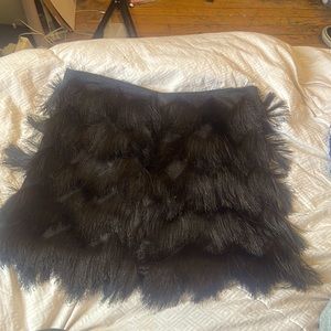 H&M Black fringe mini skirt